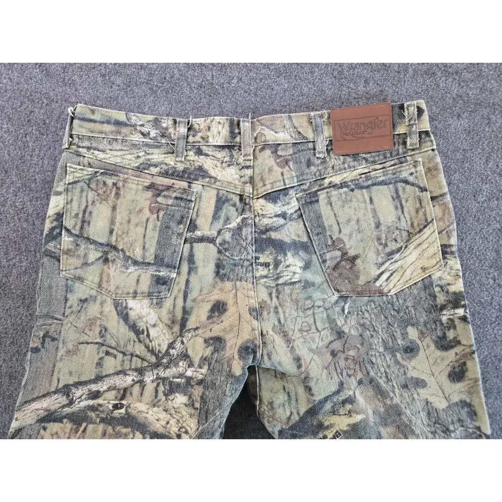 Wrangler Pro Gear Vtg Y2K Mossy Oak Breakup Camo Jeans Mens Sz 36x32 Gorpcore